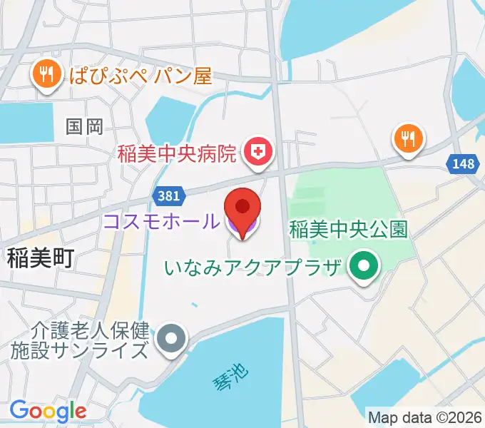 稲美町文化会館コスモホールの地図