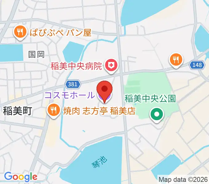 稲美町文化会館コスモホールの地図