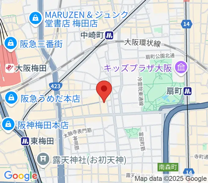 梅田グラナダの地図