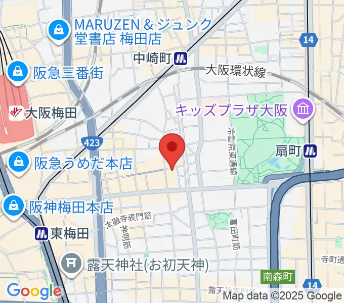 梅田グラナダの地図