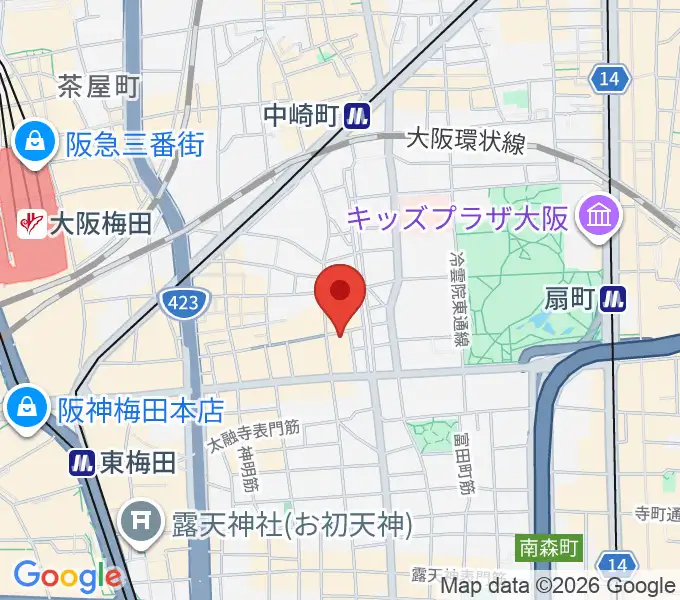 梅田グラナダの地図