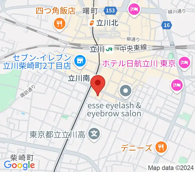 立川AAC（A.A.カンパニー）の地図