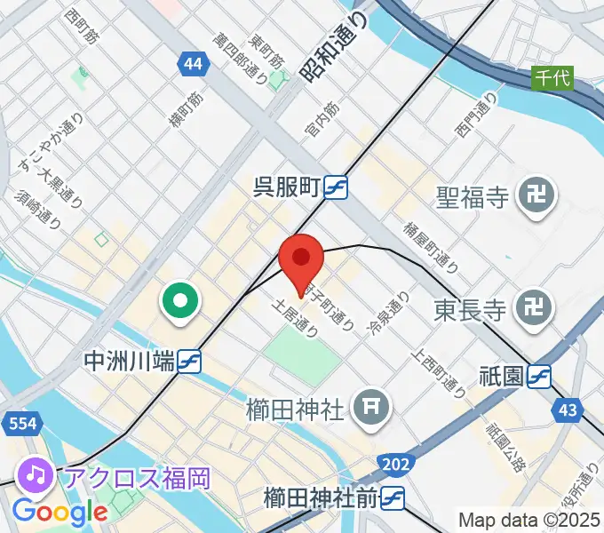 博多デジャヴの地図