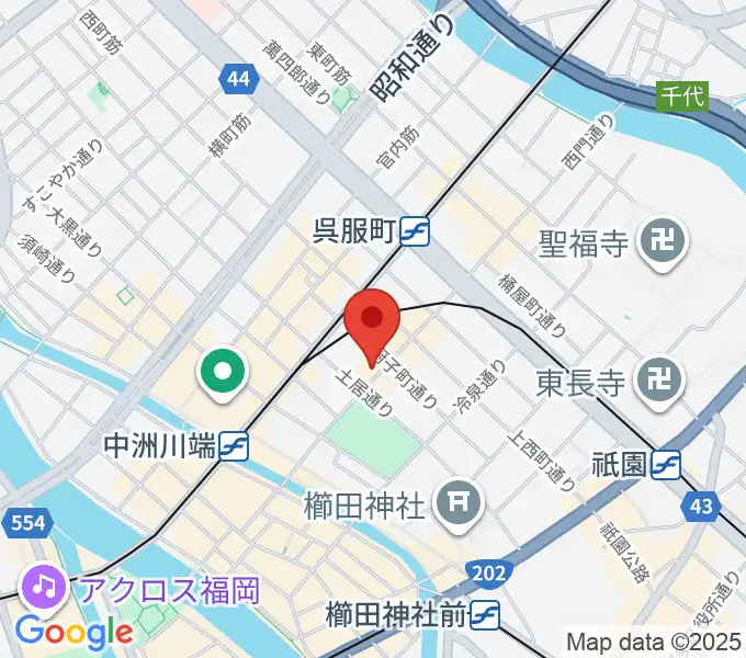 博多デジャヴの地図