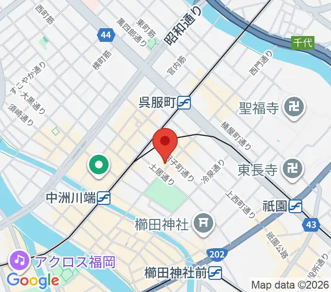 博多デジャヴの地図