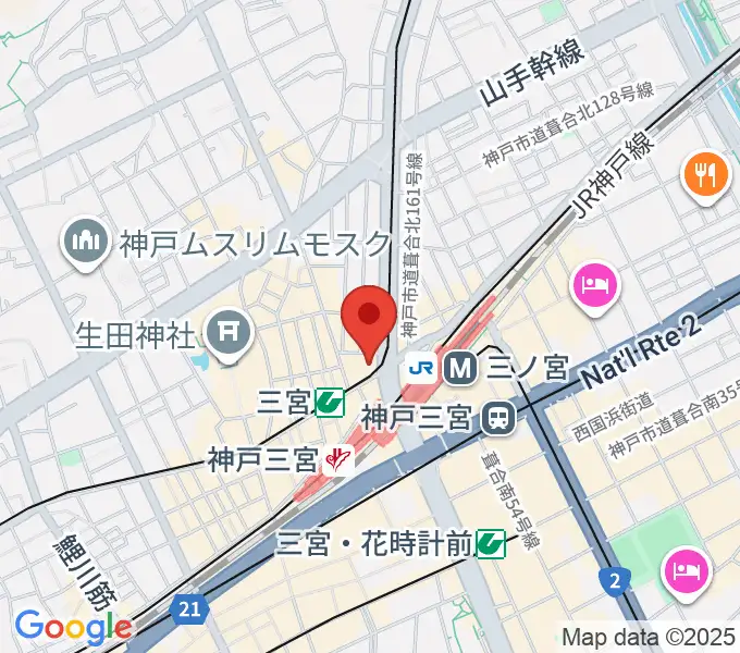 神戸三宮ピアジュリアンの地図