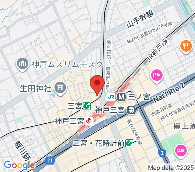 神戸三宮ピアジュリアンの地図