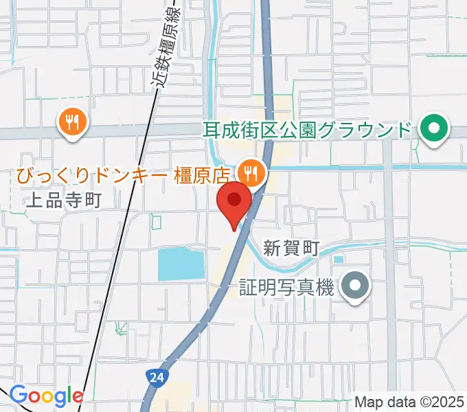 天理楽器 橿原本店・ホール音蔵の地図