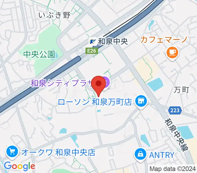 和泉シティプラザの地図