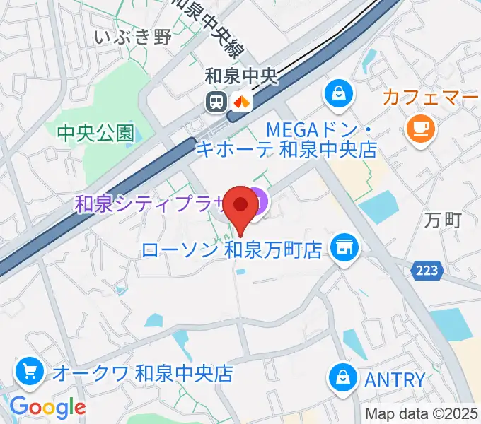和泉シティプラザの地図