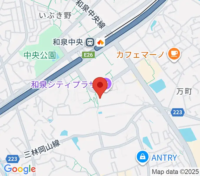 和泉シティプラザの地図