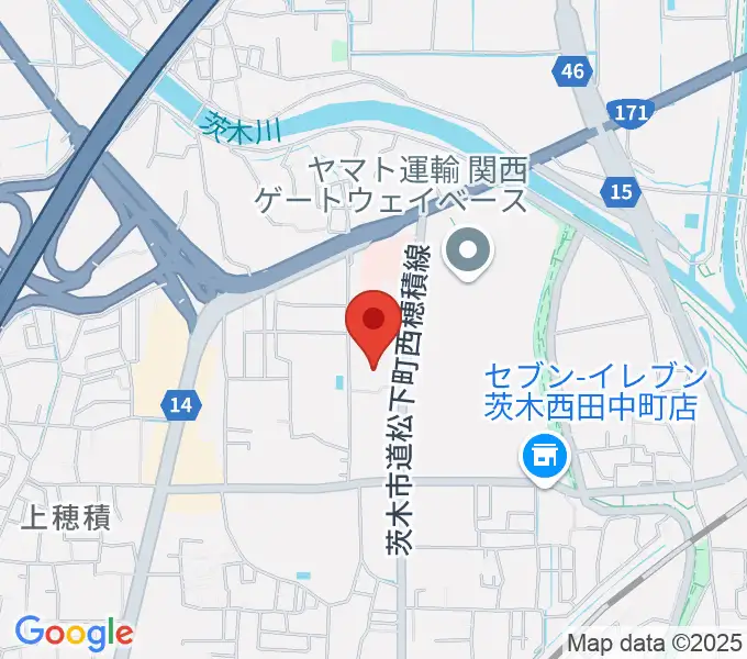 茨木市立生涯学習センターきらめきの地図