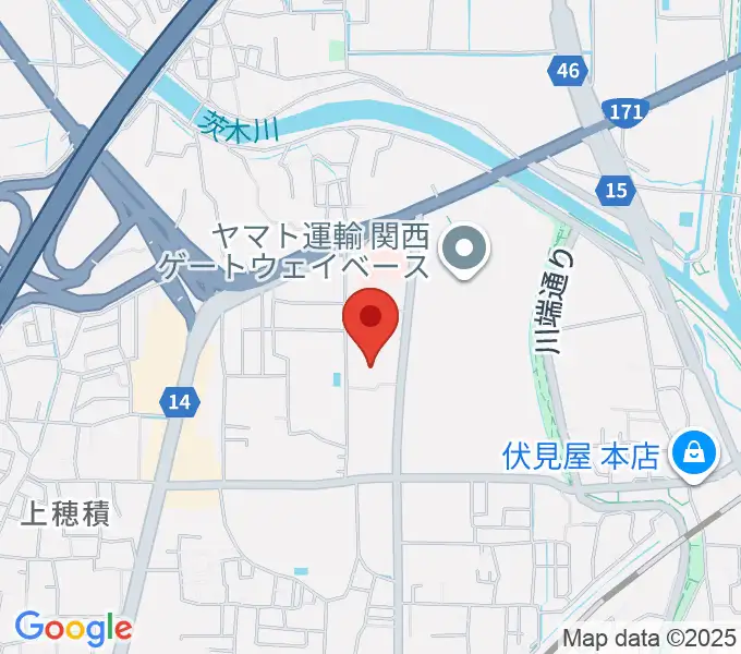 茨木市立生涯学習センターきらめきの地図