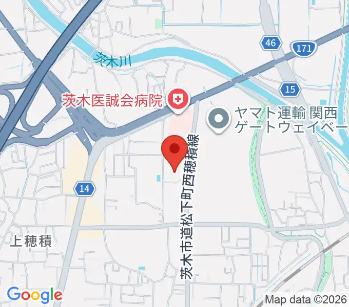 茨木市立生涯学習センターきらめきの地図
