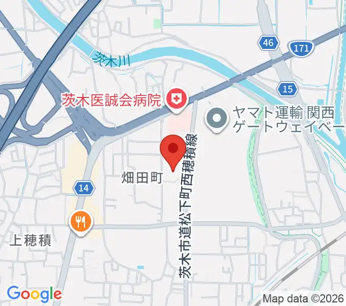 茨木市立生涯学習センターきらめきの地図