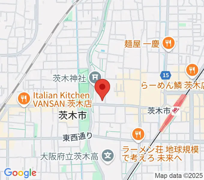 茨木市立男女共生センターローズWAMの地図