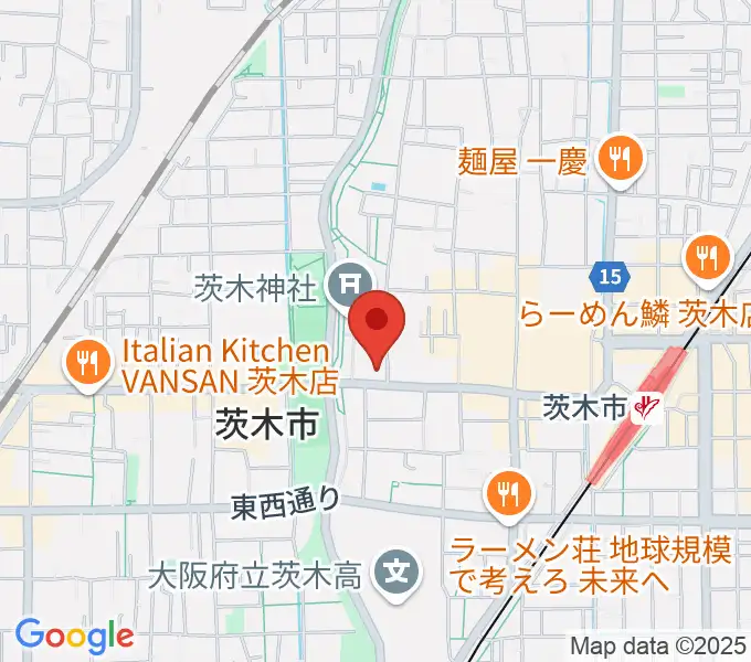 茨木市立男女共生センターローズWAMの地図