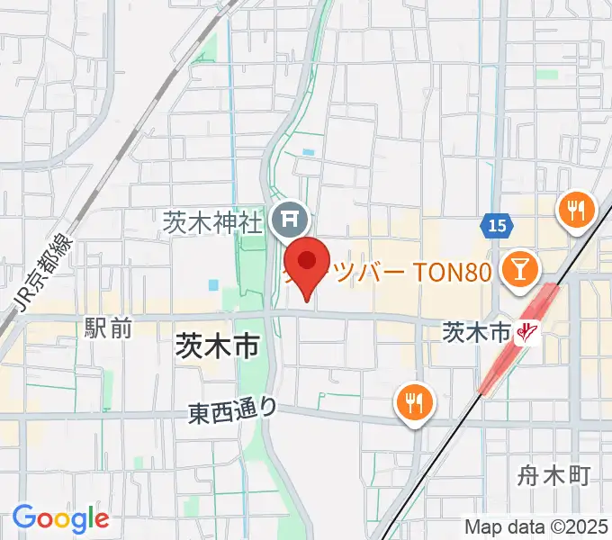 茨木市立男女共生センターローズWAMの地図