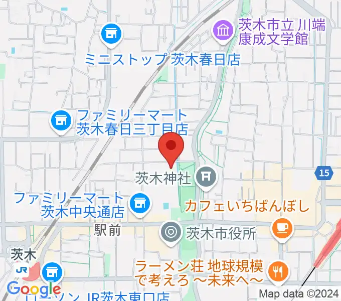 茨木市市民総合センター クリエイトセンターの地図