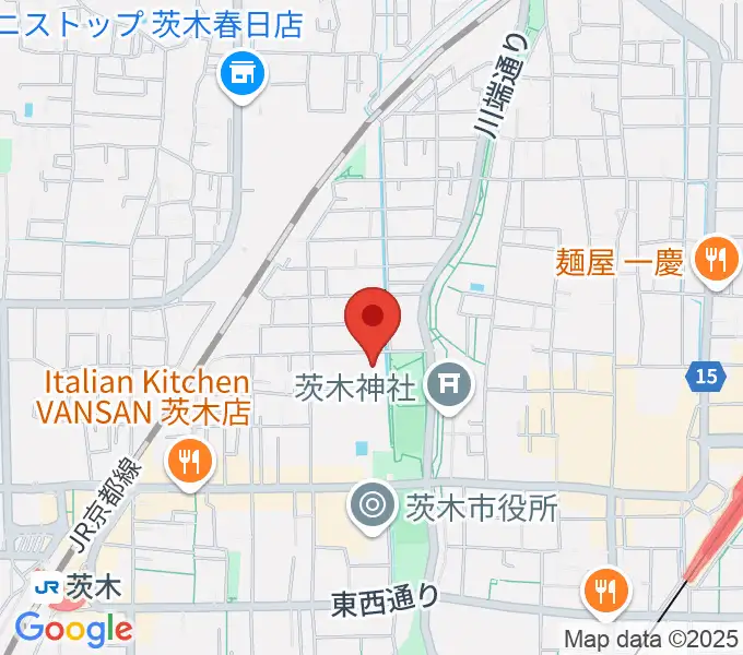 茨木市市民総合センター クリエイトセンターの地図