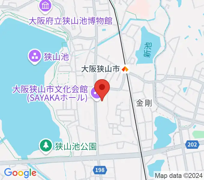 大阪狭山市文化会館 SAYAKAホールの地図