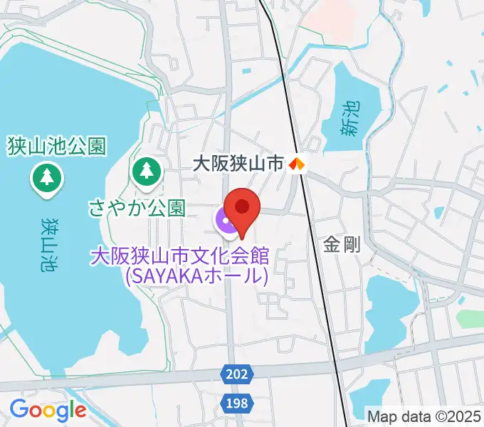 大阪狭山市文化会館 SAYAKAホールの地図