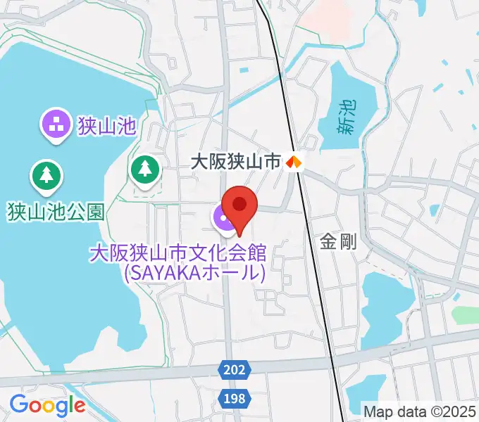 大阪狭山市文化会館 SAYAKAホールの地図