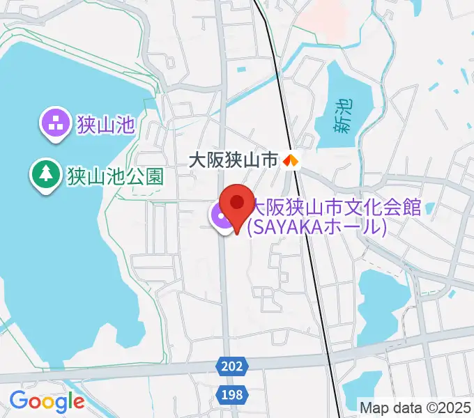 大阪狭山市文化会館 SAYAKAホールの地図