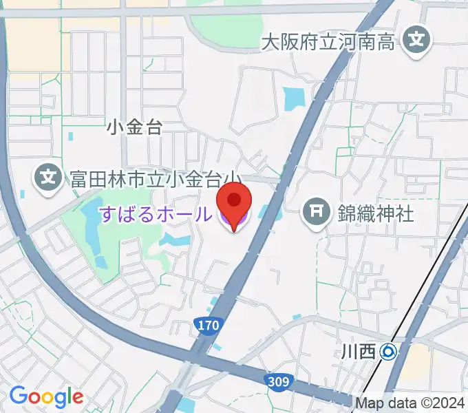 すばるホールの地図