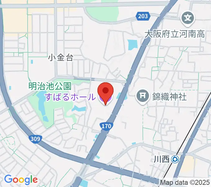 すばるホールの地図