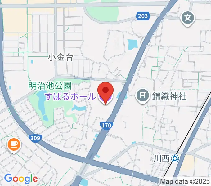 すばるホールの地図