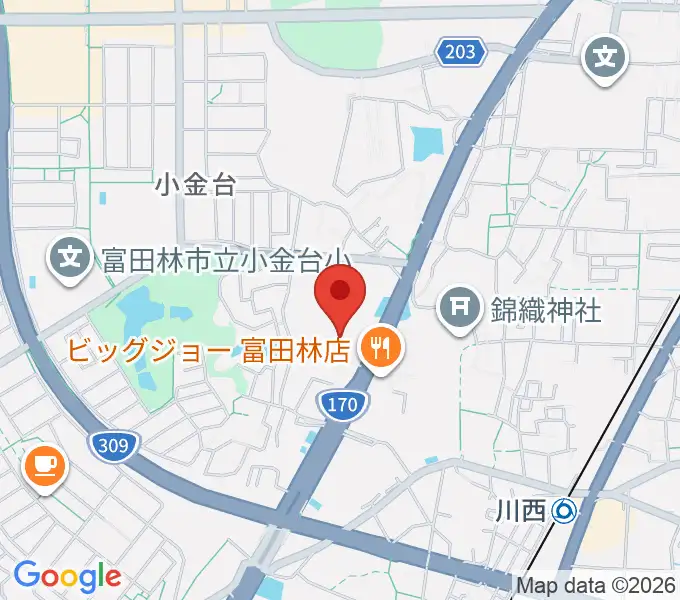 すばるホールの地図