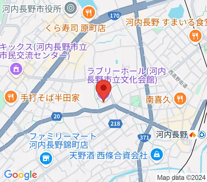 ラブリーホールの地図