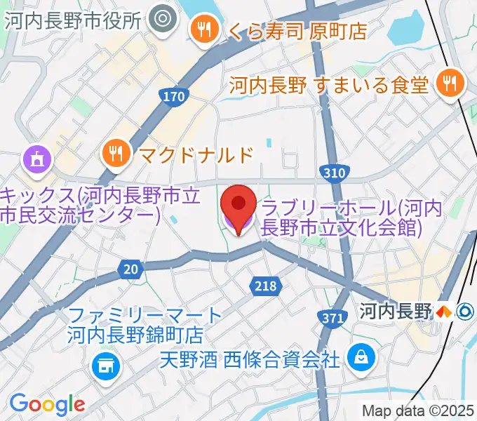 ラブリーホールの地図