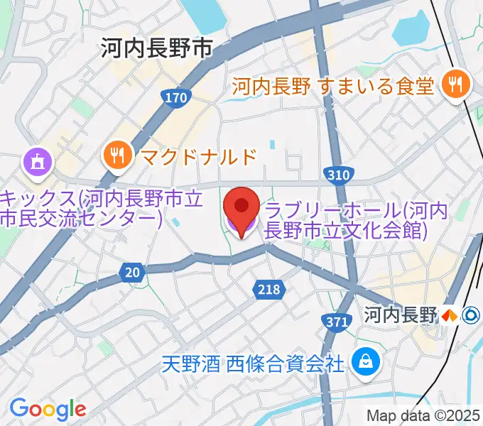 ラブリーホールの地図
