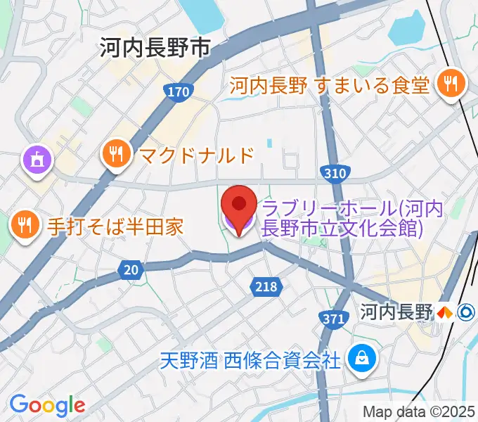 ラブリーホールの地図
