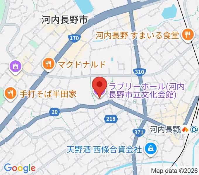 ラブリーホールの地図