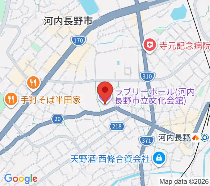 ラブリーホールの地図