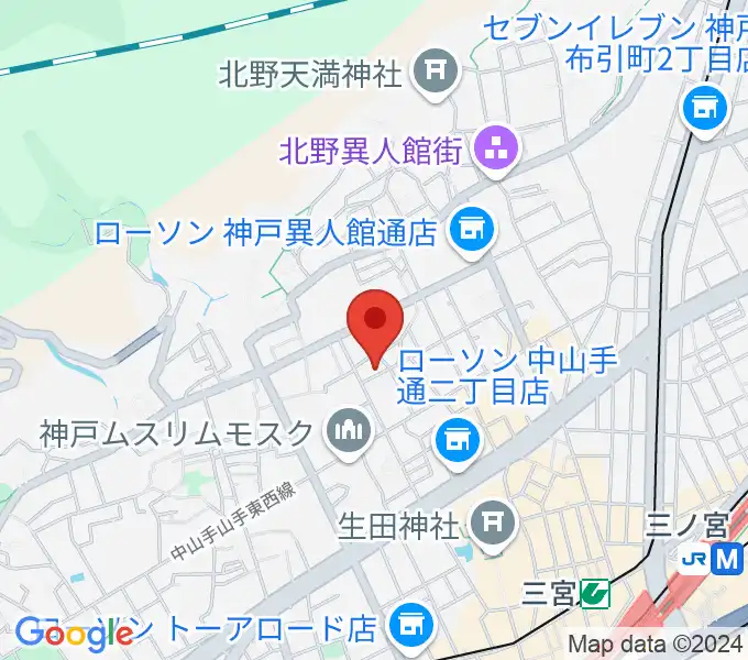 神戸北野ハッピーローラの地図