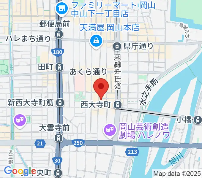 岡山Birdの地図