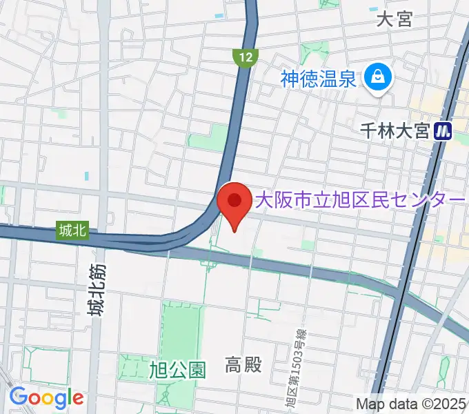 大阪市立旭区民センターの地図