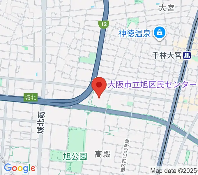 大阪市立旭区民センターの地図