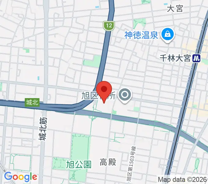 大阪市立旭区民センターの地図