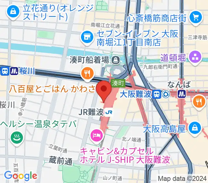 難波市民学習センターの地図