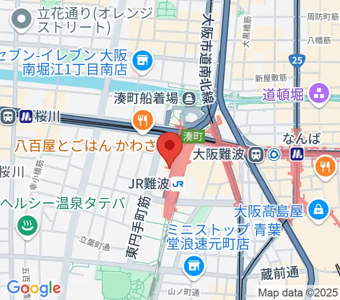 難波市民学習センターの地図