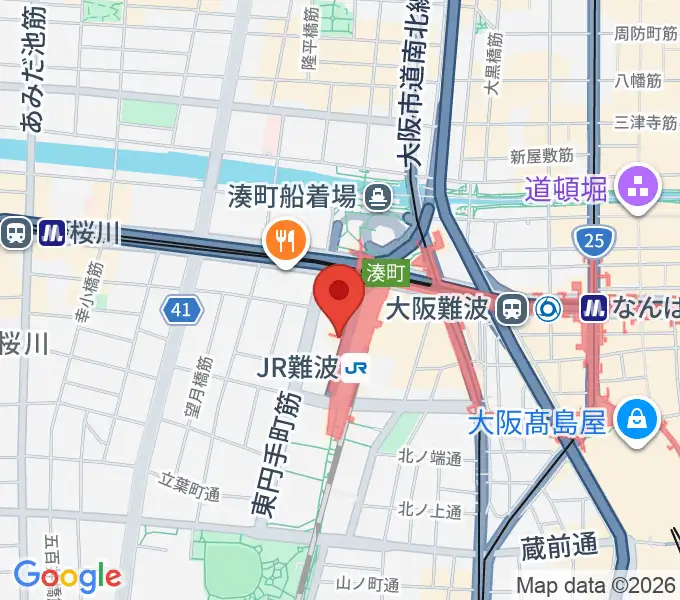 難波市民学習センターの地図