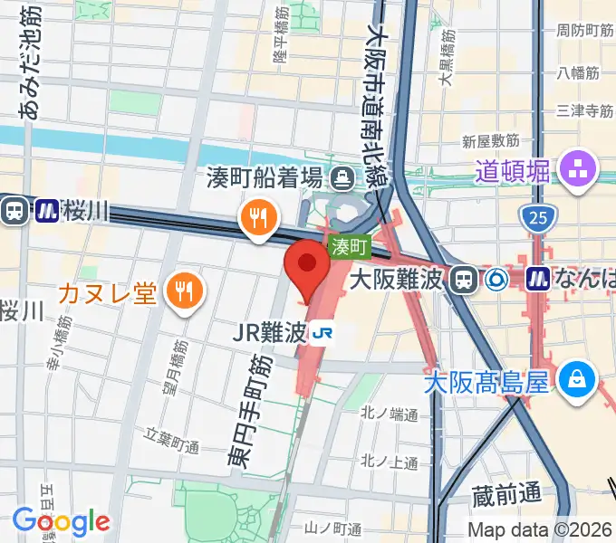 難波市民学習センターの地図