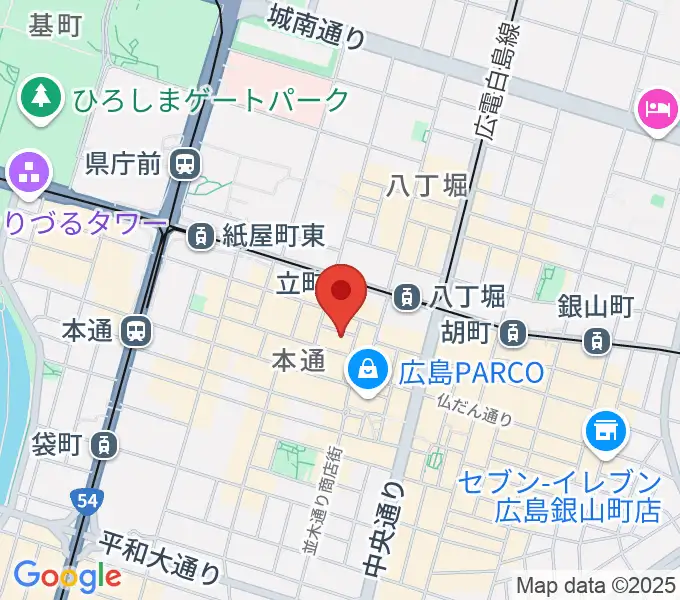 ライヴ楽座の地図