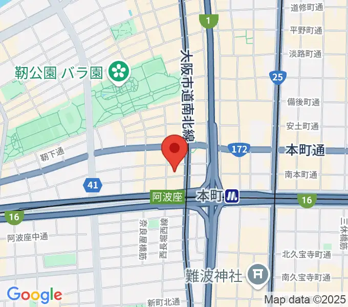大阪本町ミセスドルフィンの地図