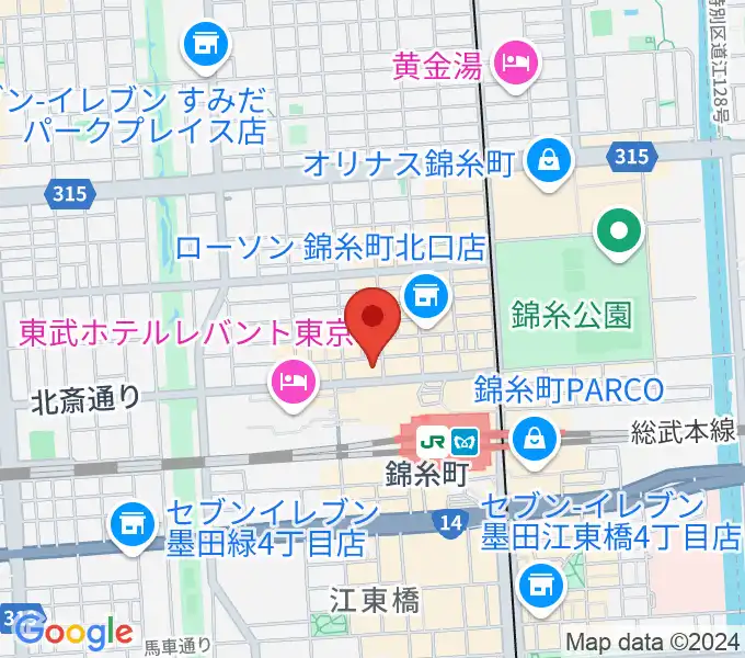 錦糸町アーリーバードの地図